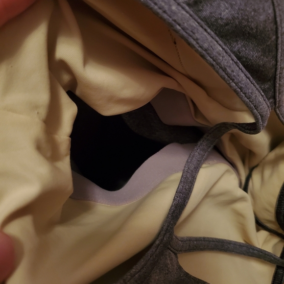 Arc'teryx tank top. Heathered grey (inside yellow. Crossed in back. Women S. - Picture 8 of 10